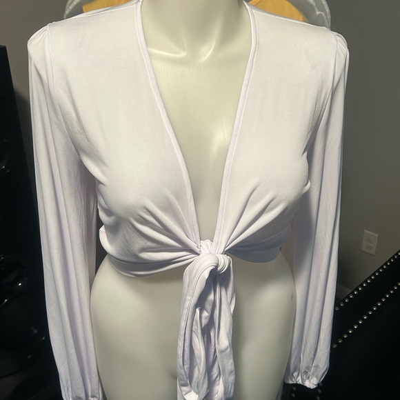 Plus Size -2pc White Skirt Set - Picture 5 of 6